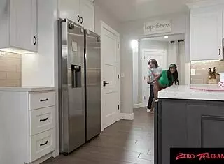 My big-booty girlfriend ran late to work, so she rode my cock sideways and bent over for ass licking.