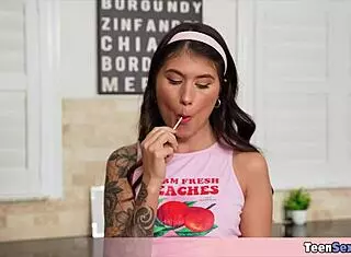 My stepsis Charlotte loves sloppy wet blowjobs! I'll provide the cock!