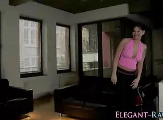 glamorous kinky euro woman gets facial