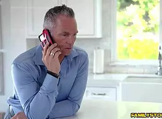 Stepdad Whips Out His Cock And Make Jade Nile Suck It Deep In Her Throat