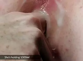 Blindfolded old guy gets RIMJOB on birthday