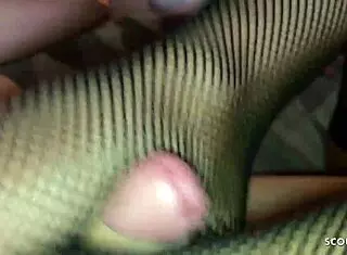 my 69 face-sitting blowjob with footjob in nylons