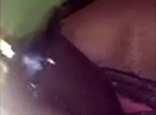 Ebony babe, play with your big pussy using that dildo?