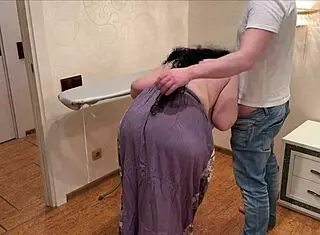 Big-ass housewife surprises with oral and anal