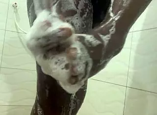 Emergency candy: Girl next door showers and neighbors watch her curvy tits and ass