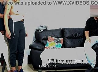 義父が息子の彼女をフェラと指マンで辱める