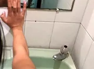 He fucks my tight ass in the bathroom 😈