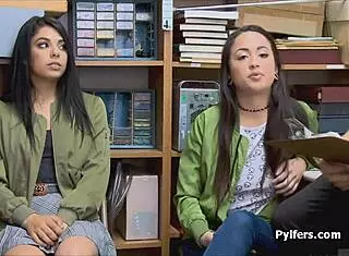 hidden cam catches latina teen 18+ thieves punished in garage threesome