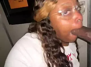 ebony bbw throats strangers bbc at the glory hole