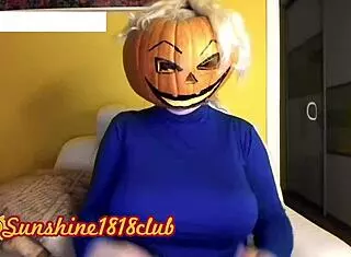 Happy Halloween Big Boobs Pumpkin Cam Cosplay Recorded on 10/31