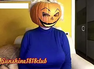 Happy Halloween Big Boobs Pumpkin Cam Cosplay Recorded on 10/31