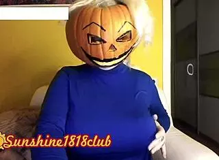 Happy Halloween Big Boobs Pumpkin Cam Cosplay Recorded on 10/31