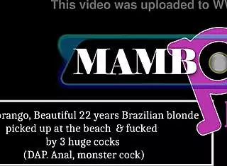 Lola Morango, 22-year-old Brazilian blonde, picked up at beach for monster cock anal