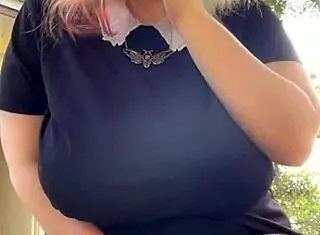 Alt Milf Nextdoor Smokes Outback With Piercings
