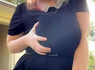 Alt Milf Nextdoor Smokes Outback With Piercings