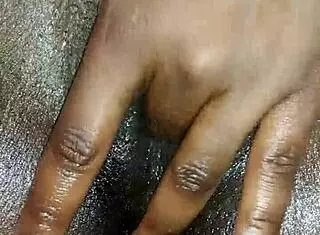 Black ebony masturbates close up 😍