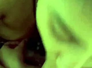 young girl gives blowjob in lingerie