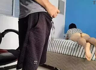 wanna see this hot latina stepmom tease her stepson?