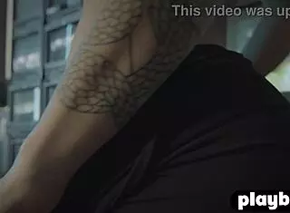 Big ass tattooed milf model Nicole Aniston exposes amazing tits and booty in striptease