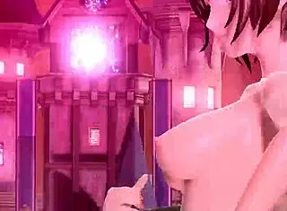 Meiko in nostalogic project diva nude mod with cat costume