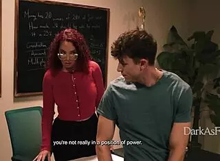 Teacher blackmailed into threesome with student and his friend in shocking classroom exploit