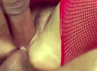 Amazing Milf In Red Stockings Gets Hardcore Double Penetration