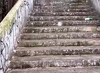 Crazy Horny Girl Climbing Hill!