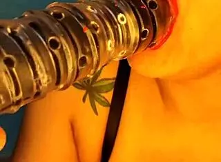 horny colombian deepthroats dildo in shower 😈