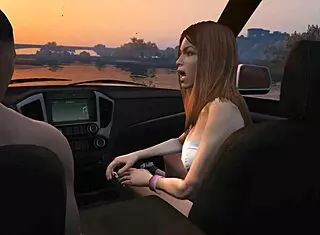 GTA 5 Franklin Picks Up Hooker for Car Sex Service