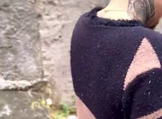 Crazy Horny Girl Climbing Hill!