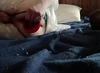 Deep Anal Dildo Teases Huge Cock