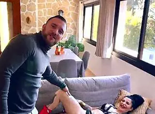 Alicia, a 43-year-old french milf, demands sex in lingerie with her big tits