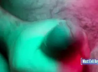 Frontal cumshot during masturbation close-up