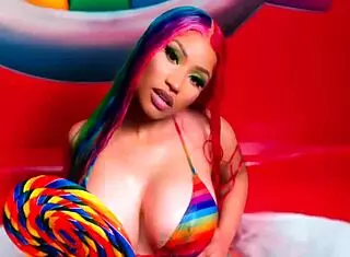 Nicki Minaj Masturbates Her Big Tits!