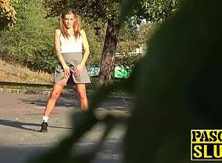 Submissive English Slut Bound and Fucked Rough with Creampie