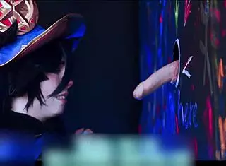 Astrologer Mona enjoys glory hole fetish