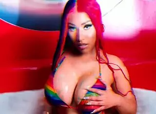 Nicki Minaj Masturbates Her Big Tits!
