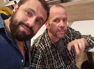 we went to fast food for public lesbian action with natural tits