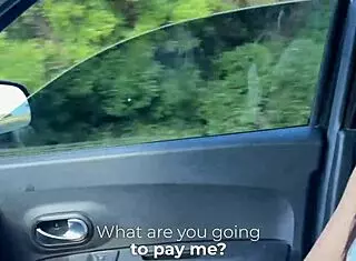 Young Woman Faces Cab Fare Dilemma with Driver