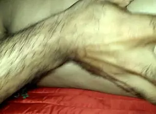 during indian honeymoon, groom gropes bride's big tits and presses them hard