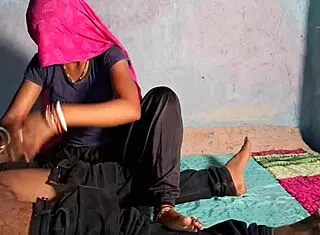 Desi Bhabhi in black salwar and tshirt bangs teacher in hot quickie