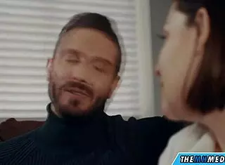 Having sensual romance with horny milf and big tits