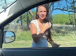 Young Woman Faces Cab Fare Dilemma with Driver