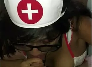 LATINA nurse in HOSPITAL cares for PATIENT with YOUNG 18+ body bold actions in medical setting intense care