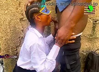 Lagos School Girl Riding Petite Teen