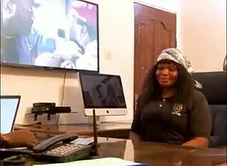 Big ass mama intensely fucks boss doggystyle.