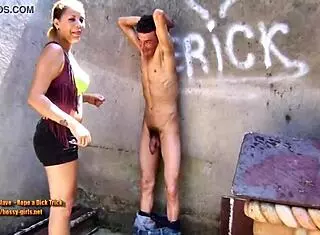 mlade and wendy dominate with ball kicking in femdom session