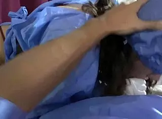 Nurse Takes Semen Sample With Mouth!