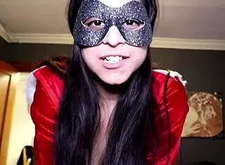 Young 18+ Desi Gets Deepthroat Training For Christmas