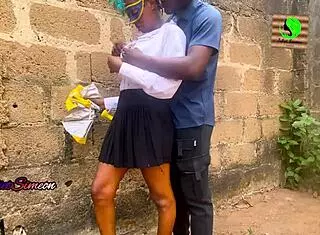 Lagos School Girl Riding Petite Teen